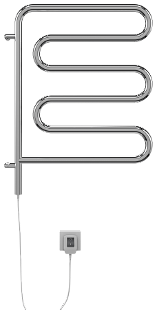 Электро 25 Ш-обр 450х570 поворотный Полотенцесушитель  TERMINUS Набережные Челны - фото 2