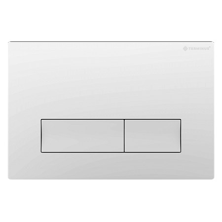 Клавиша смыва для инсталляции Terminus Classic кнопка прямоугольник цвет белый Набережные Челны - фото 1